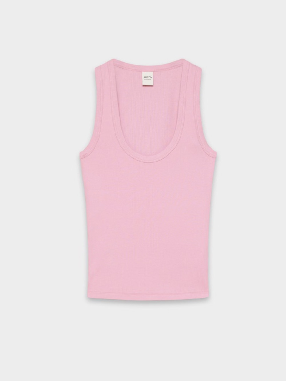 Aritzia HomeStretch Rib Vinyl Tank Size Large Sweet Pea Purple NWOT